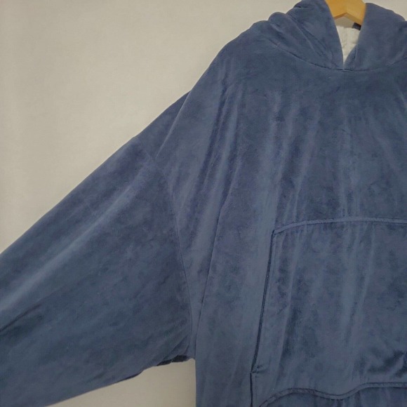 The Comfy Blanket Navy Blue Hoodie Sweatshirt Pullover One Size Long Sleeve - Picture 4 of 10